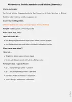 Vorschau - Arbeitsblätter - Verben im Perfekt: Tabellen, Satzpuzzle, Brief-Lückentext inkl. Lösungen Klasse 4 - Seite 1