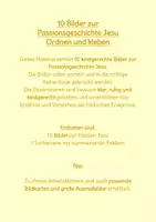 Vorschau - Arbeitsblätter - Passionsgeschichte Jesu - Ordnen und kleben - Seite 1