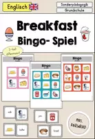Vorschau - Spiele - Breakfast (Frühstück) Bingo Spiel differenziert - Englisch - Deckblatt