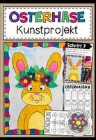Vorschau - Stundenentwürfe - Osterhase mit 3D-Effekt - Kunstprojekt (fertig geplante Kunsteinheit) - Deckblatt