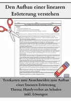 Vorschau - Arbeitsblätter - Lineare Erörterung - Aufbau verstehen mit Textkarten - Deckblatt