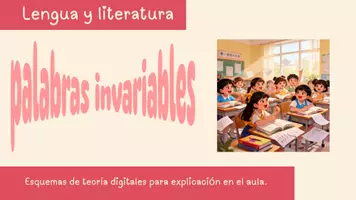 Vista previa - Hojas de trabajo - PALABRAS VARIABLES E INVARIABLES- ESQUEMAS VISUALES - Portada