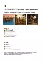 anteprima - Esercizi - IL NEOLITICO: KIT DIDATTICO COMPLETO 9 Schede + 5 Laboratori + Mappa + Soluzion - Pagina di copertina