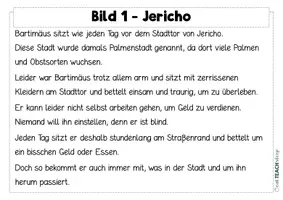 Vorschau - Stationenlernen - Bartimäus / Jesus heilt einen Blinden - Bild- & Erzählkarten - Seite 2