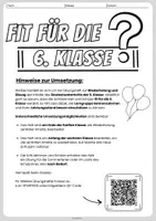 Vorschau - Arbeitsblätter - Wiederholung Deutsch - fit für Klasse 6 - Einstieg / Einführung in den Deutschunterricht / Abschluss Deutsch Klasse 5 - Übung für die Sommerferien (umfassendes Übungsheft und Lösungen) - Seite 1