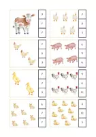 Aperçu - Feuilles d'exercices - Compter de 1 à 10 / thème des animaux de la ferme - Page 1