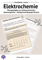 Vorschau - Arbeitsblätter - Elektrochemie - Übung Halogenverdrängungsversuch - Deckblatt
