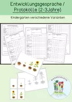 Vorschau - Anderer Materialtyp - Entwicklungsgespräche U3 / Kindergarten / KITA / (2-3 Jahre) - Deckblatt