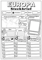 Vorschau - Arbeitsblätter - STECKBRIEF EUROPA - Deckblatt
