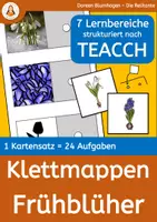Vorschau - Mal- und Bastelvorlagen - TEACCH Klettmappe Frühblüher – 1 Kartensatz - 24 Aufgaben zur Differenzierung - Deckblatt