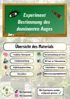 Vorschau - Arbeitsblätter - Experiment Bestimmung des dominanten Auges - Deckblatt