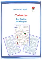 Vorschau - Spiele - Textsorten: Der Bericht - Würfelspiel - Deckblatt