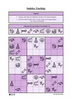 Vorschau - Arbeitsblätter - Sudoku 9x9: Fasching & Karneval & Fastnacht - Logisches Denken fördern! - Seite 1