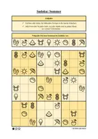 Vorschau - Arbeitsblätter - Sudoku 9x9: Sommer & Sommerferien - Logisches Denken fördern! - Seite 1