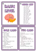 Vista previa - Tarjetas / Manipulativos - IRREGULAR VERBS KEYCHAIN - página 2