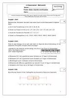 Vorschau - Klassenarbeiten - Mathearbeit Jg.8 - Statistik / Boxplot - Deckblatt