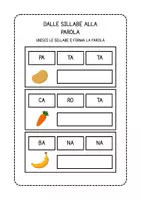 anteprima - Esercizi - Dalle sillabe alle parole - schede didattiche - Pagina 1