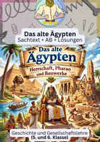 Vorschau - Arbeitsblätter - Bauwerke im Alten Ägypten – Macht, Religion und Architektur verstehen (Sachtext, Aufgaben & Lösungen) | Geschichte / Gesellschaftslehre Klasse 5/6 - Deckblatt