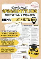 Vorschau - Arbeitsblätter - At a hotel | Interpreting und Mediation | mündl. & schriftliche Aufgaben | mit Vokabelblatt | Quali Mittelschule Bayern - Deckblatt