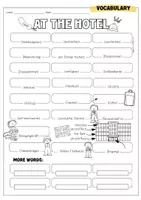 Vorschau - Arbeitsblätter - At a hotel | Interpreting und Mediation | mündl. & schriftliche Aufgaben | mit Vokabelblatt | Quali Mittelschule Bayern - Seite 1