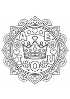 Vorschau - Mal- und Bastelvorlagen - Vokale Mandala (Könige, Selbstklinger) - Seite 3