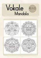 Vorschau - Mal- und Bastelvorlagen - Vokale Mandala (Könige, Selbstklinger) - Deckblatt