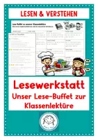 Vorschau - Arbeitsblätter - Lese-Buffet zur Klassenlektüre. Differenzierte Aufgaben zur begleitenden Arbeit an einer Klassenlektüre (Klasse 2–4) - Deckblatt