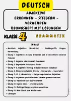 Vorschau - Arbeitsblätter - Adjektive Erkennen – Steigern – Verwenden Übungsheft mit Lösungen Klasse 4 - Deckblatt