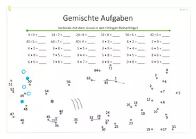 Vorschau - Arbeitsblätter - Multiplikation / Division - Gemischte Aufgaben (Selbstkontrolle) - Seite 2