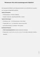 Vorschau - Arbeitsblätter - Zusammengesetzte Adjektive (Komposita) Wortbildung & Wortschatz Übungsheft mit Lösungen - Klasse 4 - Seite 1