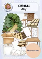 Vorschau - selbst erstellte Cliparts/Grafiken - Kolorierte Cliparts - Der Wald "Holz" - Deckblatt