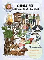 Vorschau - selbst erstellte Cliparts/Grafiken - Clipart-Set - Der Wald "Mit dem Förster im Wald" - Deckblatt