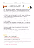 Vorschau - Arbeitsblätter - Leseverständnis Fabel - Der Fuchs und der Rabe - Seite 3