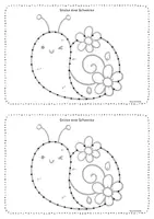 Vorschau - Stationenlernen - 🌷🧵 Frühling Stickbilder Ausmalbilder Vogel Schnecke Marienkäfer Schmetterling Tulpe - Seite 2