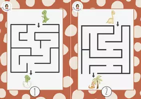 Aperçu - Jeux - 3. 🦕 20 labyrinthes – Les dinos 2026 - Page 1