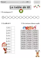 Aperçu - Fiches - La table de 10 (11 thèmes) - Page 3