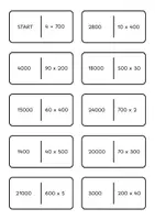 Vorschau - Spiele - Mathematik Domino Multiplikation im Tausenderbereich - Seite 1