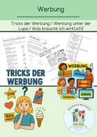 Vorschau - Arbeitsblätter - Werbung / Tricks der Werbung / Konsum / Geld - Deckblatt