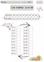 Aperçu - Fiches - Liens Tables de 5 et de 10 - Page 2