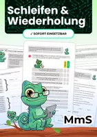 Vorschau - Arbeitsblätter - Schleifen & Wiederholungen in Algorithmen | Unplugged - Deckblatt