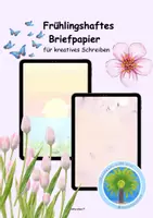 Vorschau - Arbeitsblätter - 🌷Briefpapier Frühling | Schreibpapier | Frühlingspapier | Schreibpapier Frühling | kreatives Schreiben Frühling | Frühling Schreibanlass | Schreibvorlage Frühling | - Deckblatt