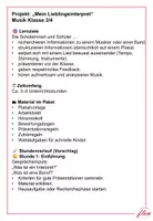 Vorschau - Arbeitsblätter - Mein Lieblingsinterpret – Ein Musikprojekt in Klasse 3/4 - Seite 1