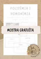 Vista previa - Refuerzo / NEE / Materiales de apoyo - LLENGUA - MOSTRA. Polisèmia i homonímia - Portada