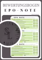 Vorschau - Anderer Materialtyp - Bewertungsbogen Epo-Note, mündliche Mitarbeit - Deckblatt