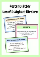 Vorschau - Arbeitsblätter - Postenblätter zur Förderung der Leseflüssigkeit - Deckblatt