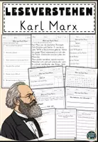 Vorschau - Arbeitsblätter - Karl Marx Lesen und Verstehen Arbeitsblätter mit Lesetext, Fragen - Deckblatt