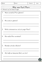 Vorschau - Arbeitsblätter - Karl Marx Lesen und Verstehen Arbeitsblätter mit Lesetext, Fragen - Seite 2