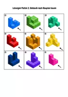 Vorschau - Stationenlernen - Geometrie 4. - 6. Klasse: Nach Bauplan bauen – Würfelgebäude konstruieren - Seite 3