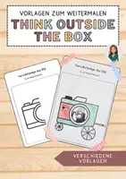 Vorschau - Mal- und Bastelvorlagen - Think Outside The Box - Es ist kein... Weitermalbilder - Deckblatt