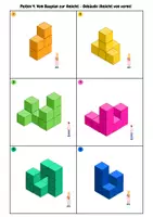 Vorschau - Stationenlernen - Geometrie 4. - 6. Klasse: Vom Bauplan zu den Seitenansichten - Seite 3